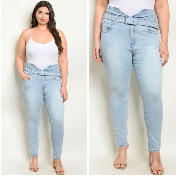 Lady Bijou Denim - 🖤 Plus Size High Waisted Jeans 🖤